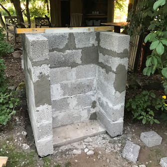 Pizzaovn fundament Muret pizzaovn fundament